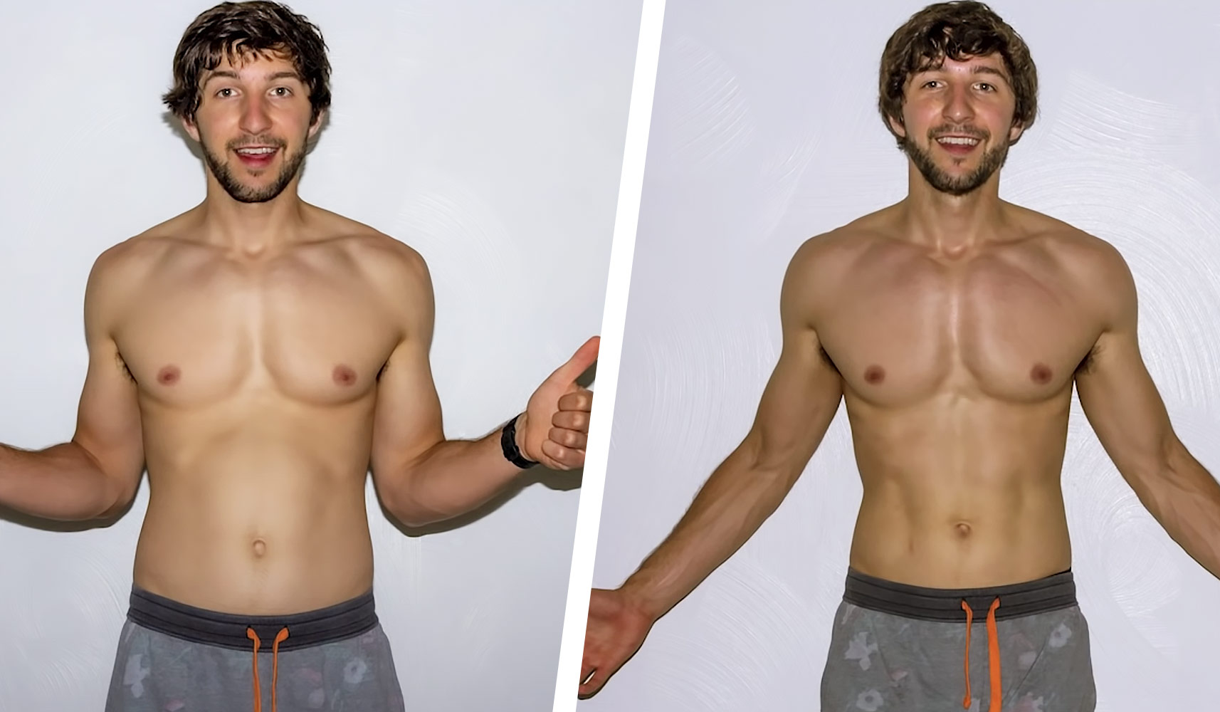Грудные мышцы до и после