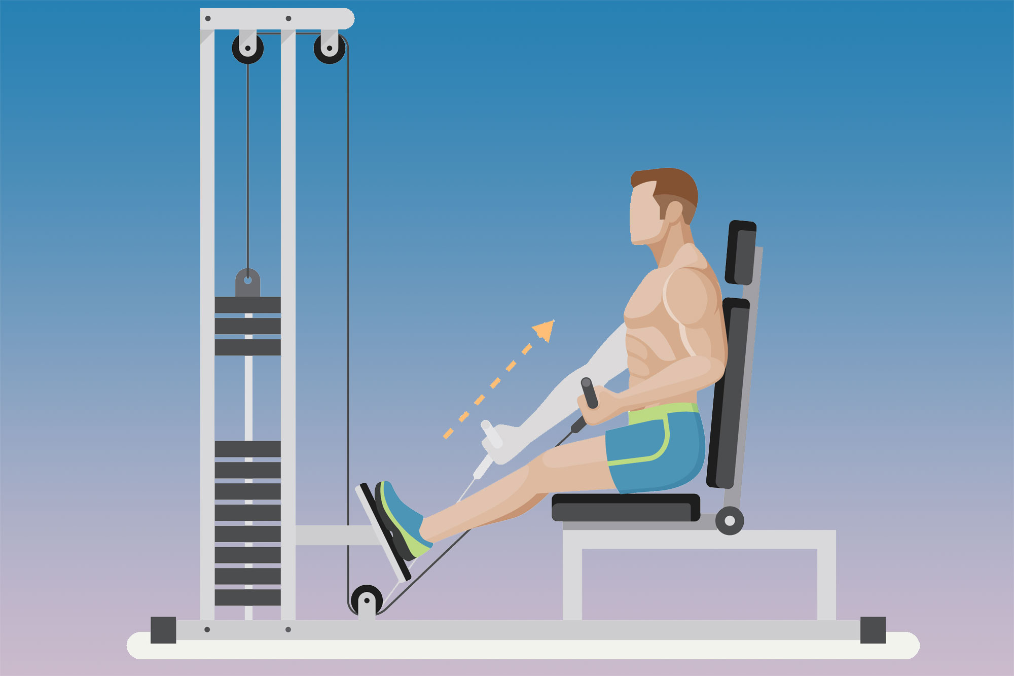 Упражнения на широчайшие мышцы спины — тяга в тренажере