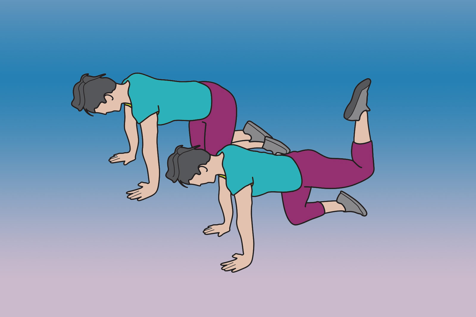 Упражнения на низ тела — махи назад